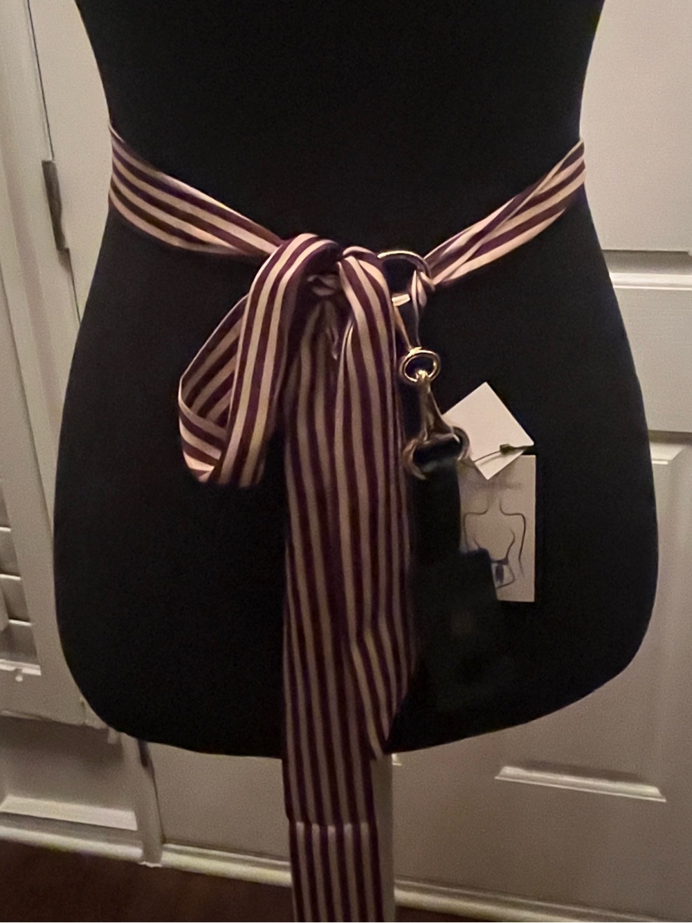 NWT HOUSE OF HARLOW 1960 WOMEN'S SILK STRIPE SCARF BELT- LG/XL